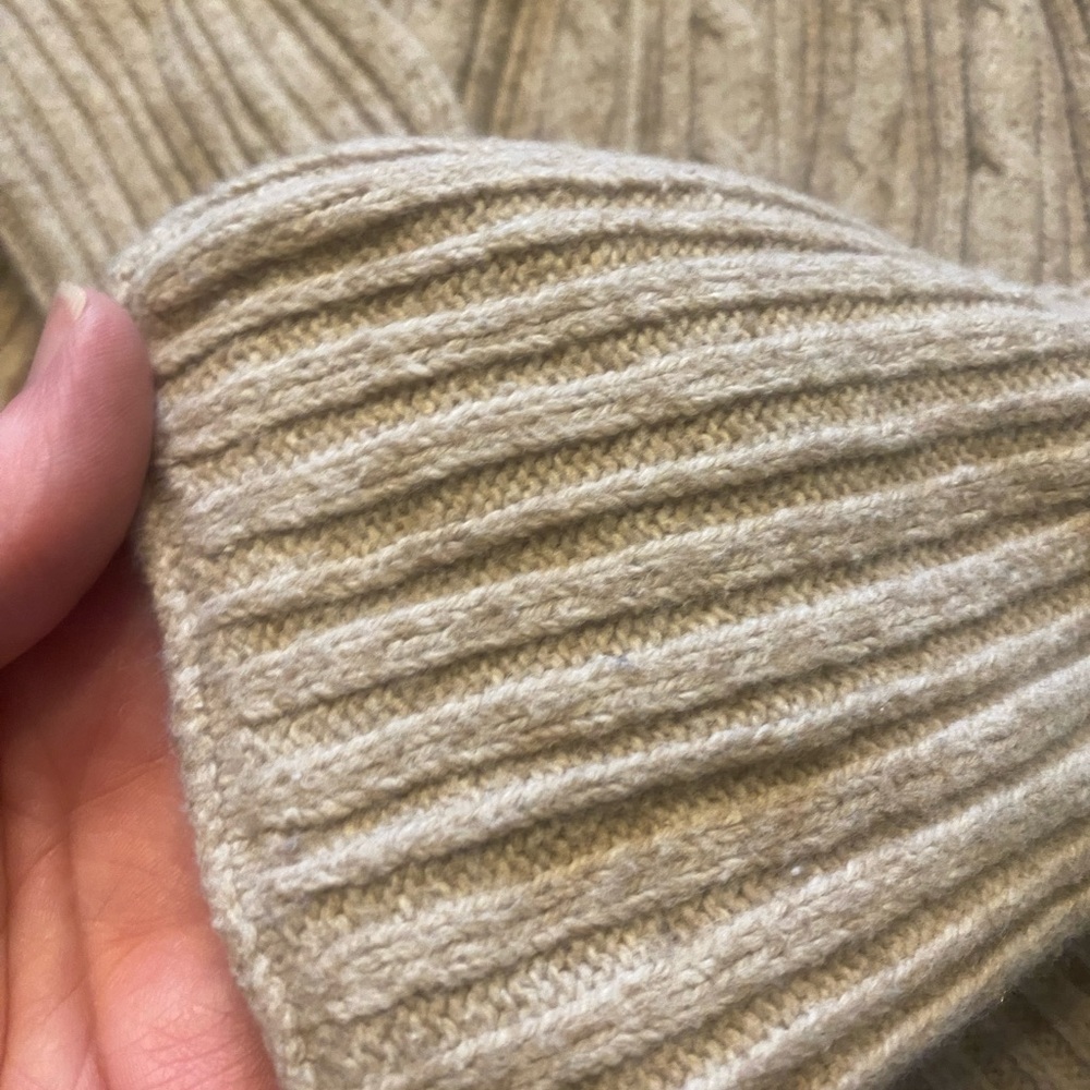 VTG Y2K Hollister Dark Tan Ribbed Knit Babydoll Sweater Rare - Picture 8 of 9